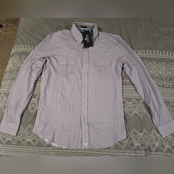 Buttercloth Longford Skies Button Down In Icy Cotton Size Medium - Picture 1 of 10